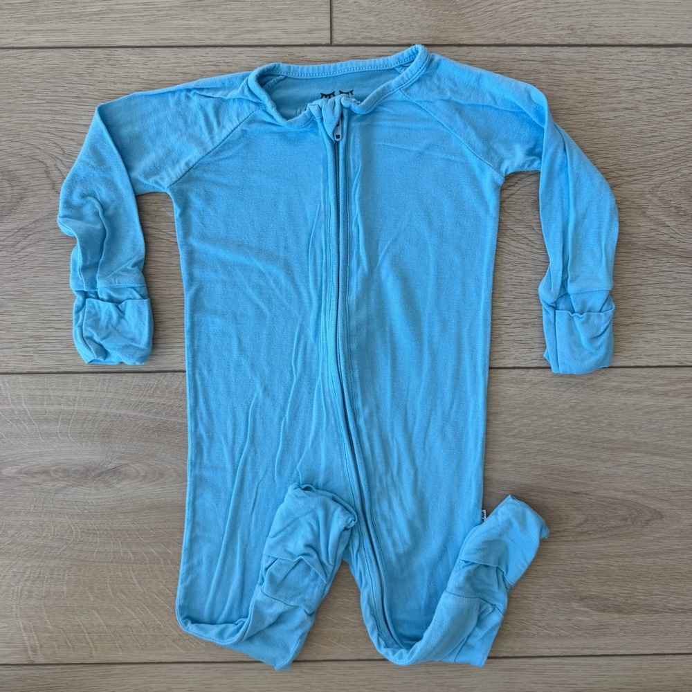 Little Sleepies Solid Sky Blue Zippy, 3-6m